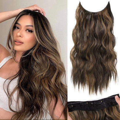 💖2025 Hot Sale- 50% OFF🤩Women's Gradient Long Wavy Hair Wig, One-Piece with Adjustable Fit