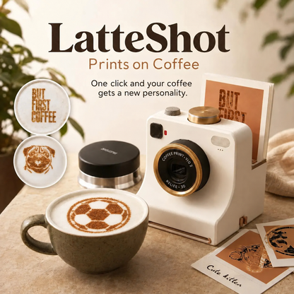 🎃 Okazja na Halloween -50%! 🔥Retro aparat do sztuki kawowej – mechaniczna szablonowa drukarka do latte