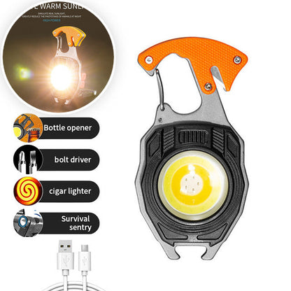 💥The ultimate tool for outdoor use: COB keychain light