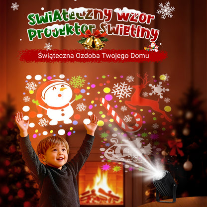 Odliczanie do promocji świątecznej ⚡-Obrotowy projektor LED z motywami świątecznymi🎄