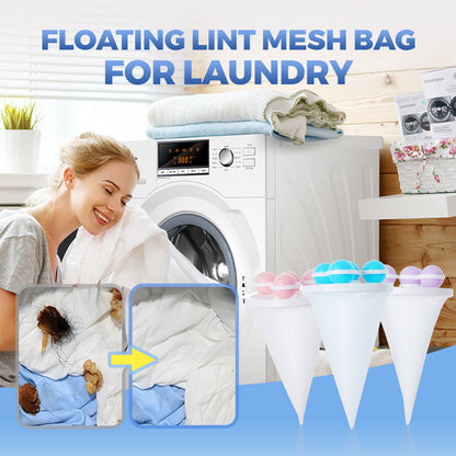 🧺🧼 KUP 1 OTRZYMASZ 2 GRATIS! Pływająca siatkowa torba na kłaczki – Wyłapuje włosy i kłaczki, wielokrotnego użytku, chroni pralkę i odpływ. 🚿✨