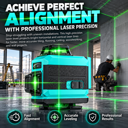 Zewnętrzny niwelator laserowy 360° do prac budowlanych i glazurniczych