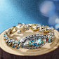 Turquoise Six-character Mantra Nine-eyed Dzi Bead Bracelet