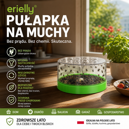 Wielokrotnego użytku, bezprzewodowa pułapka na muchy