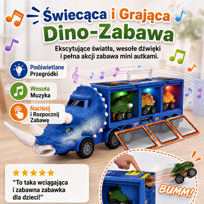 🦖🚚 Interaktywna ciężarówka transportowa dinozaurów: poruszająca przygoda i rozwój umiejętności ✨🧠