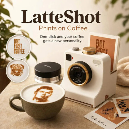 🎃 Okazja na Halloween -50%! 🔥Retro aparat do sztuki kawowej – mechaniczna szablonowa drukarka do latte