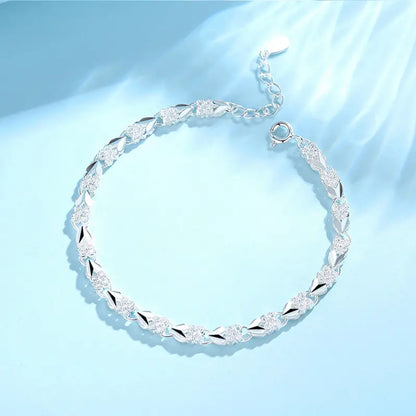 😀👉[Kup 1, a 2 dostaniesz gratis]💖🍀Bransoletka damska ze srebra próby 925