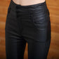 3-button Quilted Matte Leather Leggings for Women