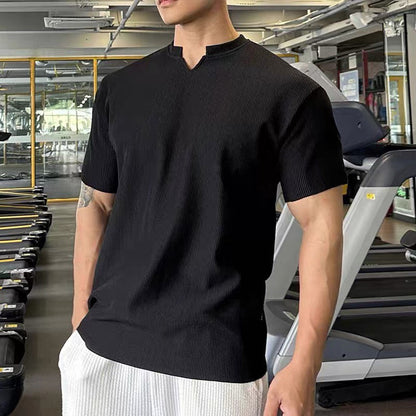 🎁Hot Sale 50% OFF⏳Men's V-Neck Short Sleeve Muscle Athletic Workout T-Shirts