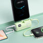 Przenośny power bank 22,5 W z wbudowanymi kablami