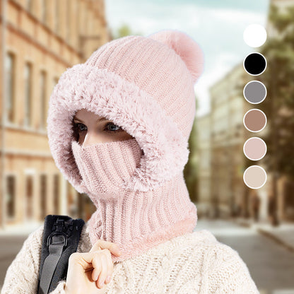 ✨Winter Offer Black Friday sale ends soon💖Women's Winter One-Piece Knitted Beanie Scarf Mask