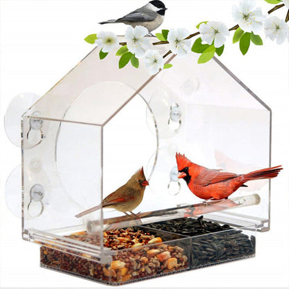 🦜Transparent Acrylic  Window Bird Feeder🦜