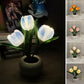 ✨ Sztuczna Lampa Tulipanowa – Romantyczna Dekoracja i Lampka Noc w Jednym! ✨