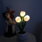 ✨ Sztuczna Lampa Tulipanowa – Romantyczna Dekoracja i Lampka Noc w Jednym! ✨