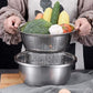 ✨ Zestaw Sito Kuchenne ze Stali Nierdzewnej 201 – Filtrowanie + Tnijienie Warzyw | Dwufunkcyjne Narzędzie Kuchenne! 🍳🥕