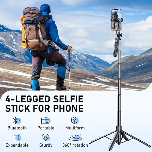 Kij do selfie na czterech nogach do telefonu