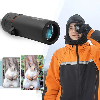Przenośny monokular terenowy - 12x50 wysokiej rozdzielczości z adapterem do smartfona na przygody 🌄📱