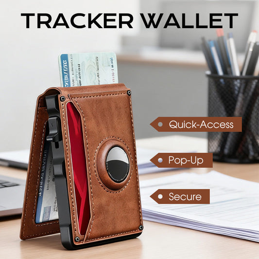 Bezpieczny, wysuwany portfel z lokalizatorem i szybkim dostępem