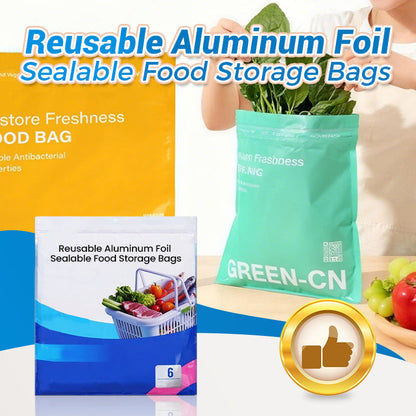 🥡 Wielorazowe aluminiowe szczelne torebki do przechowywania żywności 🔒✨ ♻️🛒