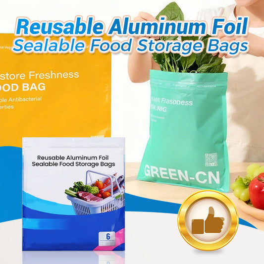 🥡 Wielorazowe aluminiowe szczelne torebki do przechowywania żywności 🔒✨ ♻️🛒