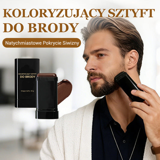 Męski Sztyft Koloryzujący do Brody – Natychmiastowe Pokrycie Siwizny
