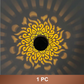 ☀️ Solarna lampa mandala do ogrodu i na taras – 2 w 1: lampa podłogowa i ścienna – Ozdobna dekoracja świetlna w stylu vintage – Odporna na rdzę i trwała ✨🪴🏡