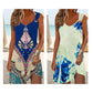 Damska sukienka bez rękawów z dekoltem w serek i asymetrycznym dołem