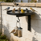 Naścienna metalowa wanna do kąpieli dla ptaków – wykończenie w kolorze antycznego brązu 🐦🛁🧱🏡