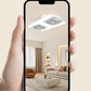 Nowoczesna lampa sufitowa LED 2‑w‑1 z wentylatorem