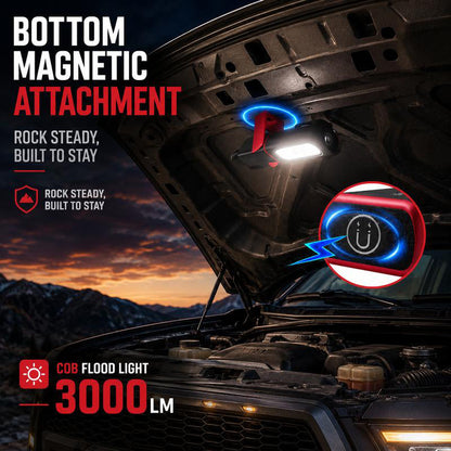 📢 TERAZ 50% ZNIŻKI! 🔦 Ładowalna lampa robocza COB LED z magnetyczną podstawą – oświetlenie bez użycia rąk