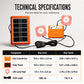 💥 50% zniżki! ☀️ Przenośny system zasilania słonecznego – panel 4 W, akumulator 2400 mAh, Typ-C/USB/DC. W zestawie 2 lampy LED. Wodoodporny, wstrząsoodporny. Na kemping i sytuacje awaryjne 🛡️
