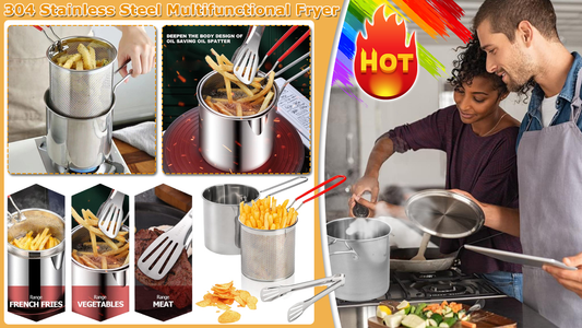 ✨✨The best gift✨✨✨: 304 stainless steel multifunctional deep fryer.